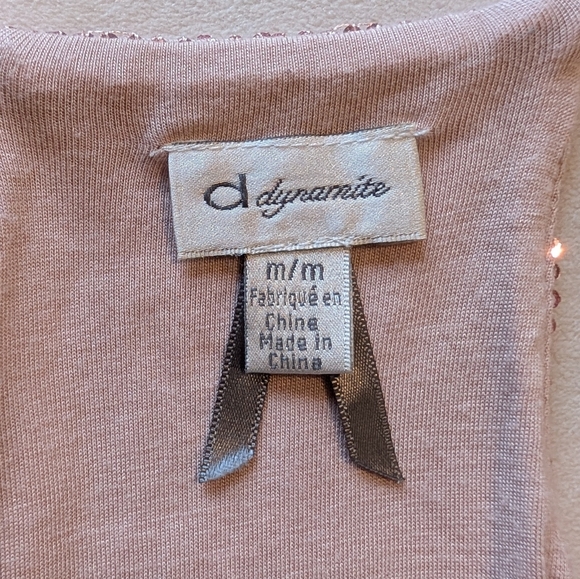Dynamite Women's Y2K Sequin Pink Camisole Top Size M - Picture 12 of 14